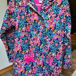 Girls Floral Raincoat